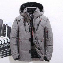 오리인형 안고자는인형 오리바디필로우 거위겨울 파카 남성 다운 재킷 남성 화이트 덕 다운 재킷 후드 야외, 03 gray_03 XL