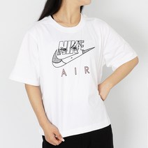 나이키 반팔티 우먼스 NSW 오버핏 박시 화이트 반팔티