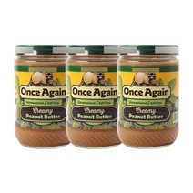 원스어게인 크리미 피넛 버터 언스위튼드 앤 솔트 프리, 454g, 3개