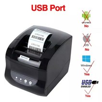 xp-365b 80mm pos 열 영수증 라벨 프린터 슈퍼마켓 바코드 qr 코드 스티커 날짜 가격 usb 블루투스 android windows, 365b USB 포트, 협력사, au 플러그