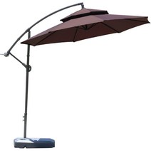 횡단보도그늘막 신호등파라솔 우산 초대형 전원주택, 알루미늄 폴 3M 와인 레드 양산 방수