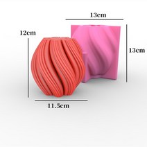 실리콘 토끼 몰드 곰돌이 도넛 원형 틀 Diy 원추형 기하학 곡선 열 실리콘 촛불 금형 3D 크리 에이 티브 회, 13 K