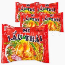 베트남라면 에이스쿡 미라우타이 새우라면 mi lau thai 80g, 5개