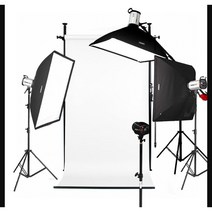 [다복점빵] 포멕스 사진조명 스튜디오 촬영 세트 (E400 STUDIO-E) 고정형 배경시스템 (배경지135cm 화이트) 쇼핑몰 의류 패션 피팅 인물 프로필 추천