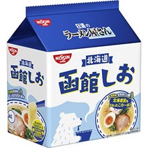 일본식품점 일본먹거리 일본라멘 일본컵라면 닛신식품 라면가게 하코다테시오 5끼 팩 435g, 상품선택