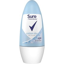[영국] Sure 코튼 드라이 안티퍼스피런트 데오드란트 롤온 50ml 50ml 1개, 17개