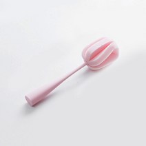 에버라인 세워두는 컵 세척브러쉬 부드러운 스펀지 솔, 1개, 핑크