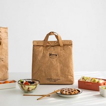 YUMMY 프리미엄 친환경 보냉백 도시락 가방 런치백, 블랙