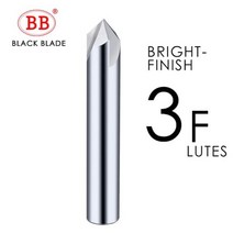 BB 챔퍼 밀링 커터 카바이드 코너 카운터싱크 챔퍼링 밀 가장자리 디버링 V 그로브 라우터 60 90 120 도 2 3 플루트, 60 Degree, 3F-BF2045, 10mm, 1개