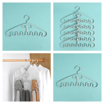 C2L 연결 고리 물결 수납 옷걸이 5P 그레이 사무실옷걸이 니트옷걸이 셔츠옷걸이 튼튼한옷걸이 연결옷걸이 나시옷걸이 드레스룸옷걸이