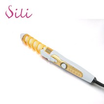 고데기 빅 웨이브 배꽃 나선형 고데기 물결방지 세라믹 전기고데기, 오렌지/55, 하나