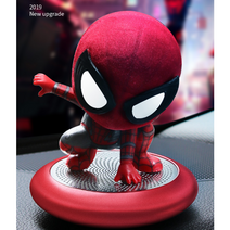 스파이더맨 차량용 피규어 방향제 마블 차량 악세사리 인형 2종, 2.블랙스파이더맨