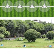 이동식 스프링쿨러 농업용 간이 정원 텃밭 정원 하우스 마당 잔디 물주기 소형 자동 물 분사기 스프링쿨러, 회전스프링쿨러