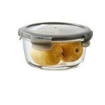 내열유리 밀폐용기 유로 원형 650ml, 2개