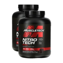머슬테크 니트로 테크 Ripped 얼티밋 프로틴 초콜릿 퍼지 브라우니 1.81kg 웨이 x 2개