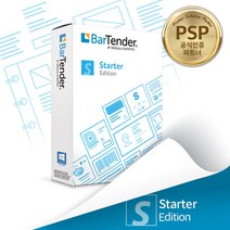 [BarTender] 바텐더 스타터 2022 에디션 바코드 라벨 디자인 프로그램 소프트웨어 RFID 디자인 및 인쇄 Seagull Scientific, 스타터(Starter), BTS-1(1 프린터)