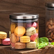 원형 유리보관용기 600ml 캐니스터 밀폐용기 밀폐유리병 유리공병 유리용기 원형유리병 실리콘유리용기 잡곡보관용기 원형보관용기 원형용기 이재찬, 상세페이지 참조