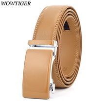 남성용 캐주얼 정장 캐쥬얼 가죽 벨트WOWTIGER-남성용 소가죽 벨트 블랙 레드 블루 35mm 남성