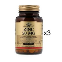 솔가 아연 50mg 타블렛, 100개입, 3개