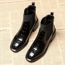 여성용 부츠 미들 힐 짧은 부츠 겨울 캐주얼 신발 스퀘어 헤드 패션 짧은 발목 부츠 죽