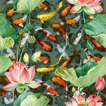 풍수아트 복이들어오는 잉어 연꽃 그림 11종 액자 물고기 꽃 거실 풍수 인테리어 소품, 11.잉어 연못