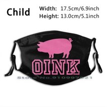 Oink Pm2.5 농장 베이컨 덴탈마스크 (핑크) 재사용, C01-Unisex, T02-Child Mask