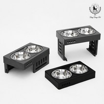 딩동펫 반려동물 대형견 3단조절 식탁식기, 대형견 3단조절 식탁식기 화이트