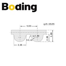 Boding 폐 루프 타이밍 벨트 전달 Htd5m-170-15, 15 HTD5M-250-20_04 10 개