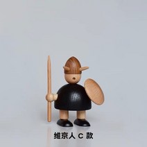 원숭이 장식 인형 우드 관절 코끼리 말모형 목각 서있는 풍수 말장식품, 바이킹 C