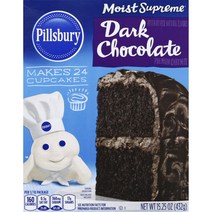 필스버리 모이스트 수프림 다크 초콜릿 프리미엄 케이크 믹스, 1개, 432g