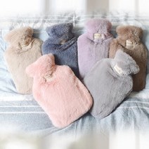 2000ml 물 채우기 뜨거운 물 가방 두꺼운 봉제 고밀도 pvc 겨울 병 손 온난화 커버 랩 뜨거운 물 병 가방, 핑크 1000ml