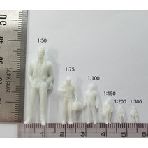 백색 인체 사람 모형 6종/건축모형 디오라마 조경재료, 6.백색 인체모형-1:300-30개입/H-14