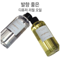 밍블랑 고급 실내 디퓨저 대용량 리필오일 화장실 차량용 석고 방향제 대형 리필액 500ml, 11.클린코튼 리필500ml
