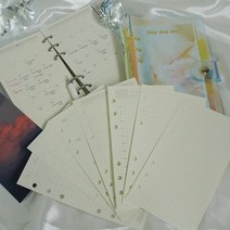 6공 육공 다이어리 속지 내지 8종 A5 A6 위클리 먼슬리 모눈 가계부 인덱스, A5다이어리속지도트노트