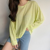 리엘라 테러니 박시 스트라이프 긴팔 티셔츠