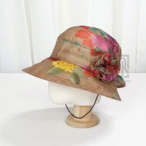 여름 중년여성 엄마 할머니 모자 민들레 리본 벙거지 버킷햇