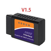 코드 판독기 스캐너 스캔링크 바코드 mini elm327 obd2 블루투스 호환 v1.52.1 자동차 리더 도구 안드로이드용 자동차 진단 도구 수리 도구, 블랙 v1.5
