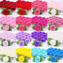 비누꽃 고급 카네이션(50송이) 18color 박스 할인가 용돈박스만들기 비누카네이션꽃바구니 diy, 11.진보라