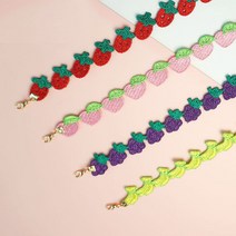 [1+1] 알록달록 과일 자수 마스크스트랩 레이스 마스크줄 4종