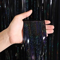 스타일 반짝이 호일 프린지 커튼 생일 결혼식 크리스마스 졸업 베이비 쇼 사진 배경 장식, 색상ful black+1m wide X 4m high