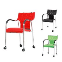 누비시스카 바퀴형 회의실의자 사무실의자 팔걸이의자 회의실의자 가게의자 정원의자 카페의자, [선택] 블랙