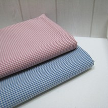 릴리패브릭 선염잔체크2색22036 원단 천, 인핑크