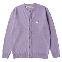 비욘드클로젯 ILP SIGNATURE WAPPEN ROUND CARDIGAN LILAC