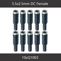 전기설비 케이블 커넥터 10pcs DC 연결 관 2.1*5.5mm 힘 잭 DC 힘 Conector 5.5x2.1 남성 & 여성, 03 10xF-5525