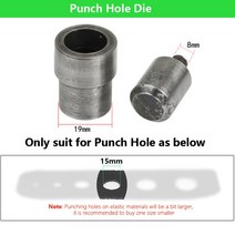 가정용 미니 재봉틀 금속 펀치 구멍 및 구멍 그로밋 다이 핸드펀치 프레스 기계 금형 의류용 가죽 공예, 21 YKJMJ-Punch-15mm