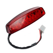 1pcs LED 3 와이어 12V 브레이크 중지 빛 라이센스 미등 ATV 오프로드 오토바이 신호 램프 액세서리 자동차, 02 빨간
