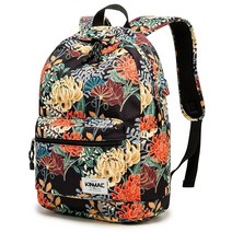 Kinmac 마사지 쿠션 스트랩과 USB 충전 포트가 있는 노트북 백팩 강아지(와이드 오픈) 모던., Golden Chrysanthemum