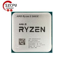 AMD Ryzen 5 5600X R5 3.7 GHz 6 코어 12 스레드 CPU 프로세서 7NM 65W L3 = 32M 100-000000065 소켓 AM4, 한개옵션0
