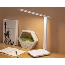 YAPOGI 데스크 LED 스탠드조명 블루라이트 탁상 학습용 스탠드, 삼색변광4000mA+USB