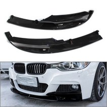 3 시리즈 자동차 스타일링 앞 범퍼 립 턱 스포일러 스플리터 트림 액세서리 BMW F30 F31 2012 2013 2014 2015 2016 2018 호환용, 글로시 블랙